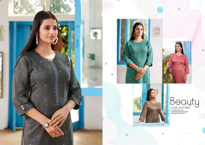 Kalaroop Kaira New Designer Party Wear Rayon Latest Kurti Collection