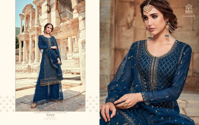 MOHINI GLAMOUR VOL-90 Latest fancy festive Wear Georgette Embroidery Work Heavy salwar suit Collection