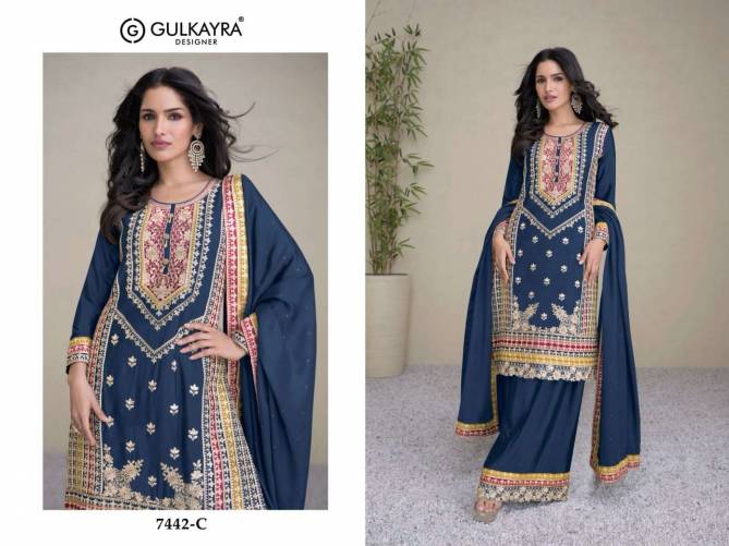 Amayra By Gulkarya Heavy Real Chinon Wedding Wear Readymade Suits Wholesale Market In Surat