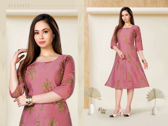 Beauty Queen Rider Ethnic Wear Silk Designer Kurti Collection