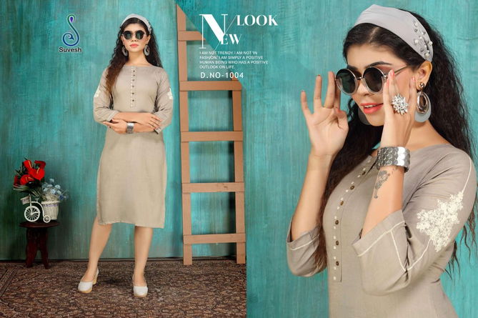 SUVESH ZUBEDA VOL-2 Fancy Casual Wear Rayon Slub With Embroidery Work Kurti Collection