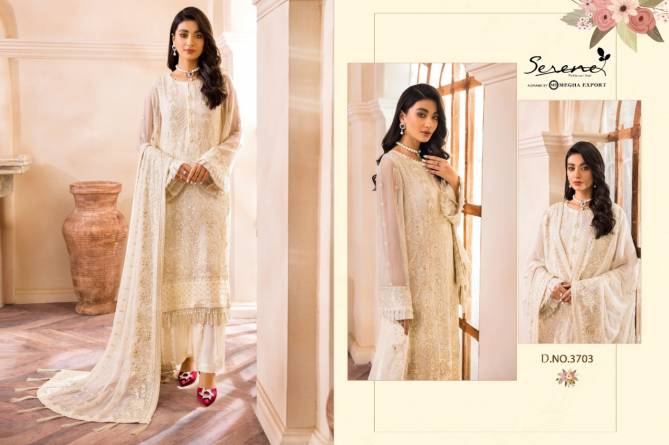 Serene Farasha Heavy Festive Wear Georgette Embroidery Pakistani Salwar Kameez Collection
