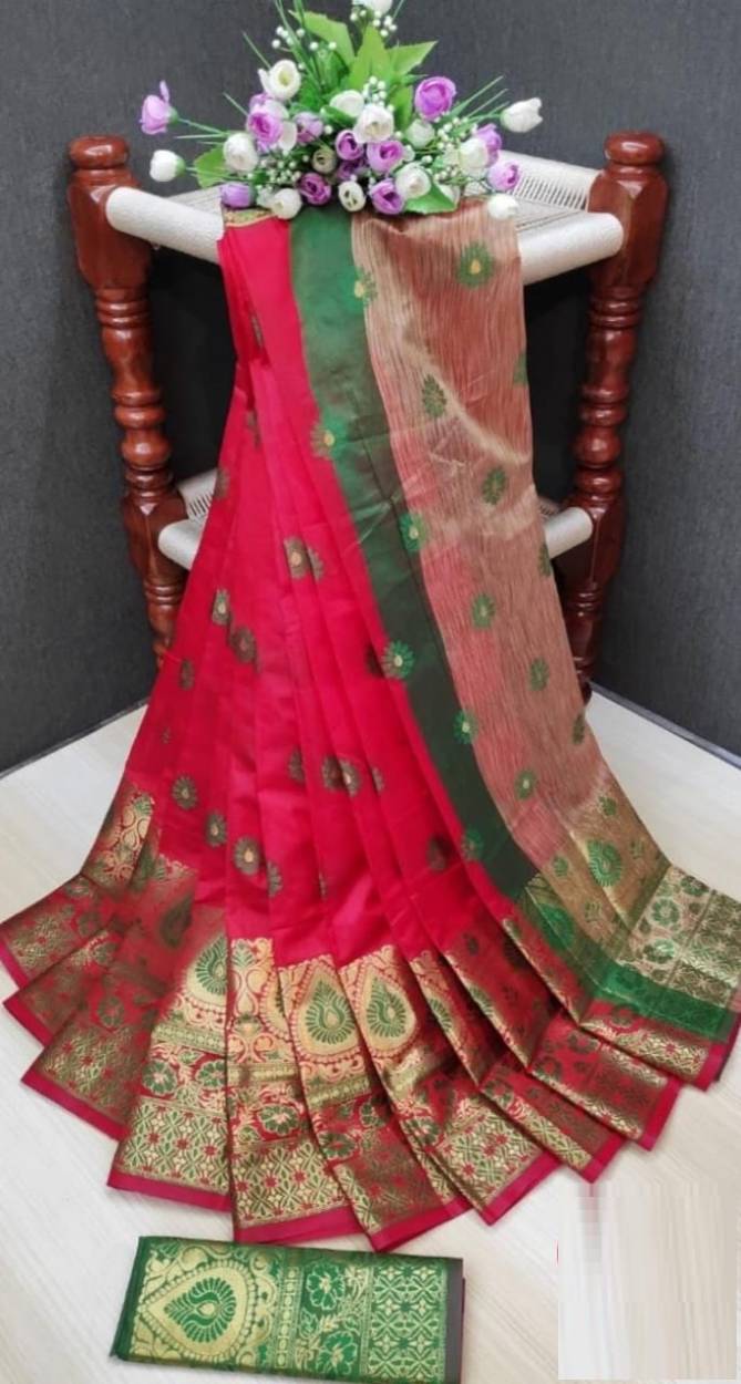 Lichi Trendy Colors Soft Silky Weaving Jacquard Fancy Designer Festive Wear Saree Collection
