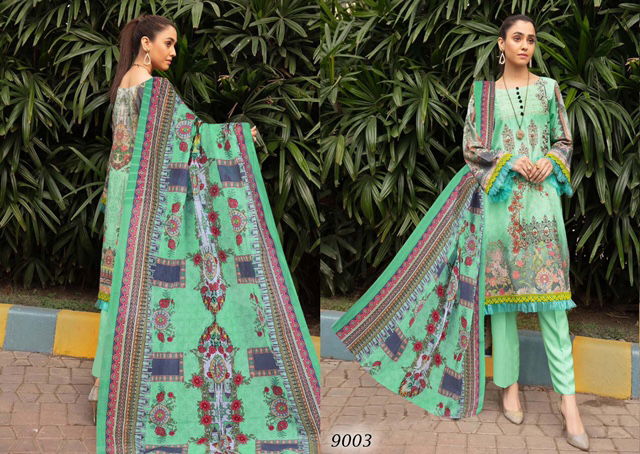 Sana Safinaz Luxury Lawn Collection 9 Latest Fancy Designer Casual Wear Cotton Printed Karachi Dress Materials Collection
