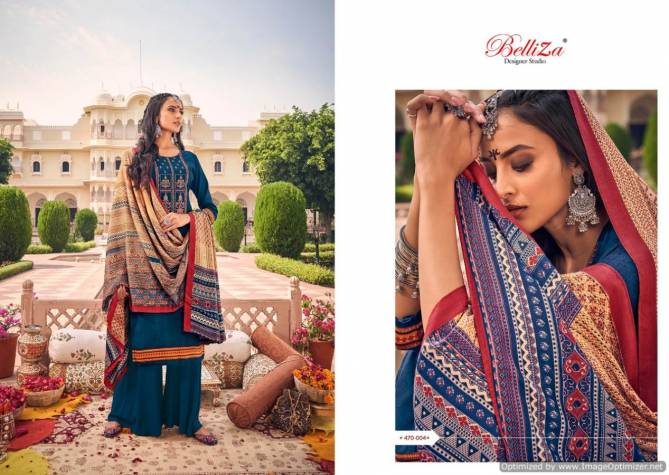 Belliza Zarina Pure Latest Fancy Designer Casual Wear Pashmina Designer Dress Material Collection
