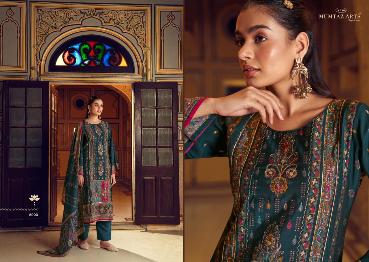 Nayaab Aafreen By Mumtaz Viscose Maslin Digital Printed Dress Material Exporters In India