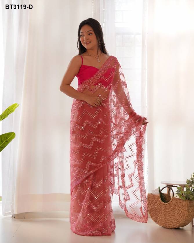 BT 3119 Colours Heavy Butterfly Net Designer Bulk Saree Orders In India