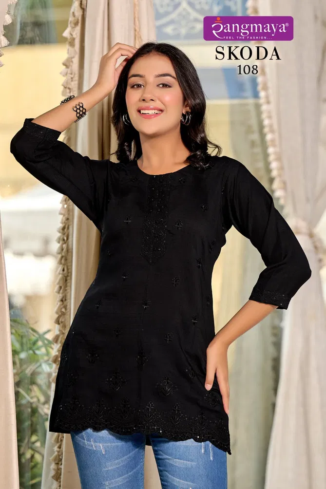 Skoda By Rangmaya Vartican Tunic Ladies Top Wholesale Shop In India