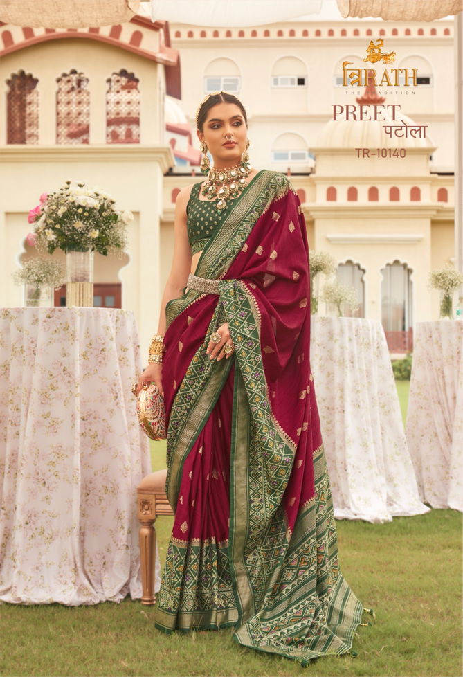 Preet Patola By Trirath 10131 To 10141 Sries Surat Saree Wholesale Market