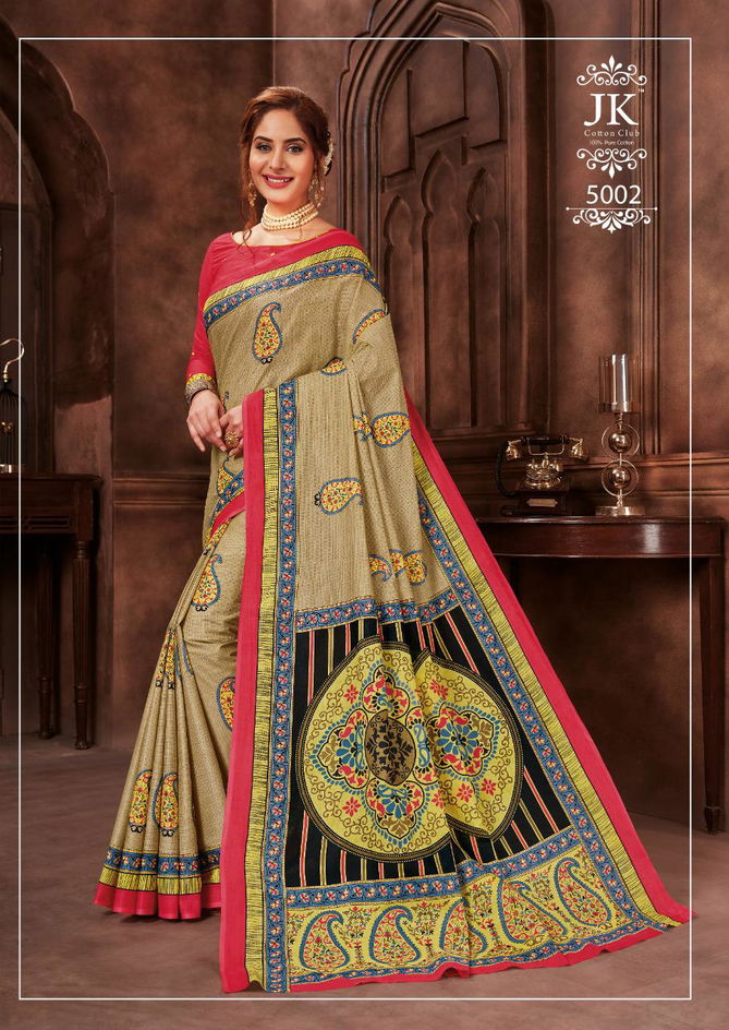 Jk Tulsi Avantika Vol 5 Latest Printed Cotton Regular Wear Saree Collection 