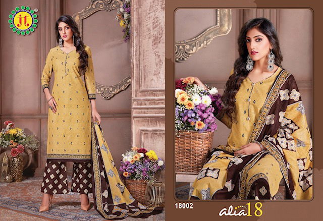 Jt Alia 18 Fancy Casual Daily Wear Printed Cotton Dress Material Collection