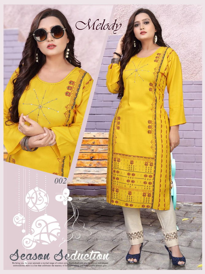 Akhand Jyot Melody Latest Ethnic Wear Rayon Designer Kurti Collection