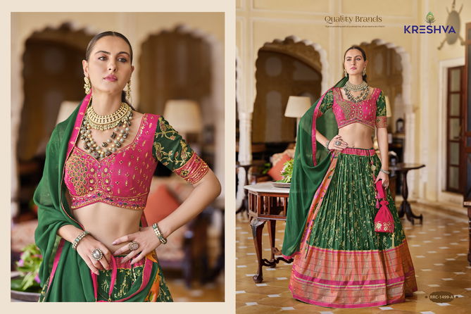 Vamika By Kreshva Silk Wedding Wear Lehenga Choli Wholesale Price