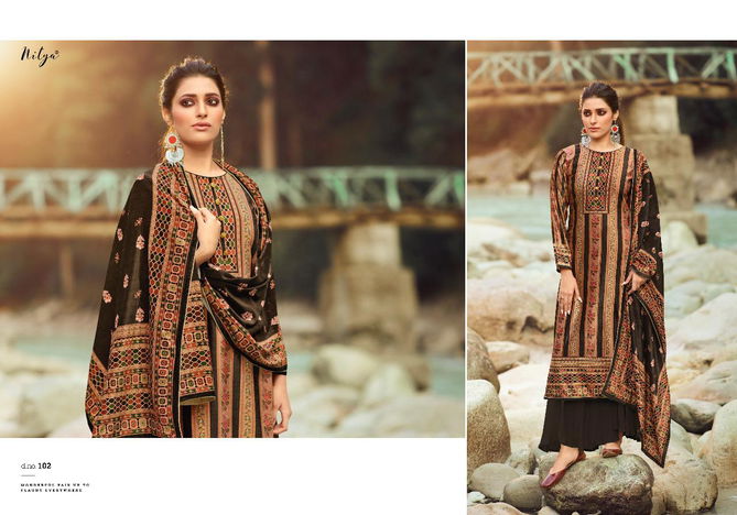 Lt Nitya Velvet 1 Latest Fancy Designer Regular casual Wear Heavy Velvet Digital Printed Dress Material Collection
