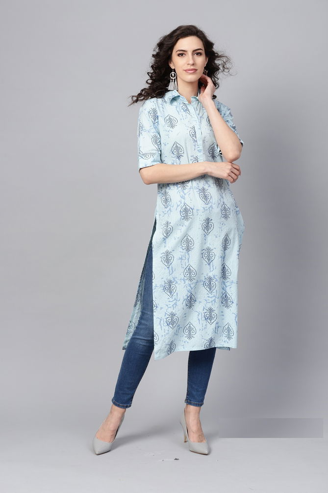 Indo Era 6 Latest Fancy Designer Regular Casual Wear Cotton Stylish Kurtis Collection
