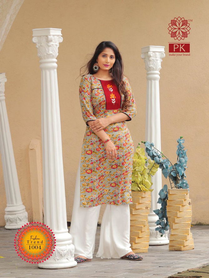 FASHION TREND VOL 1 Latest Designer Heavy Rayon Regular Wear Printed Kurti Collection