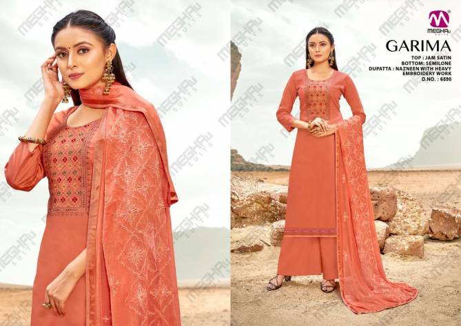 Meghali Garima Jam Satin Festive Wear Designer Dress Material Collection