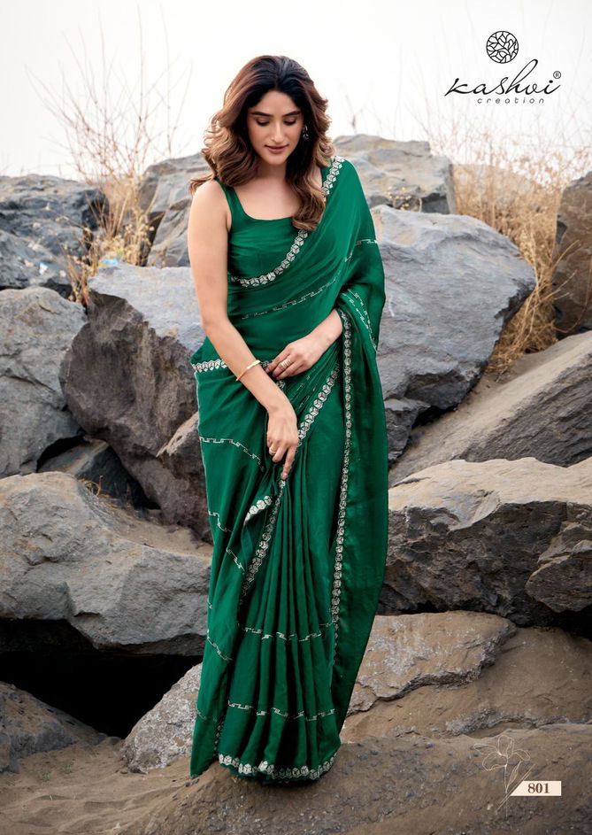 Silver Stone Vol 8 By Kashvi Nc Satin Designer Saree Wholesalers In Delhi