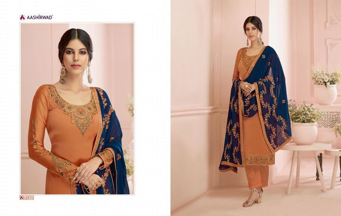 Nirva Latest New Designer Party Wear Wedding Suit With Beautiful Neck Design 