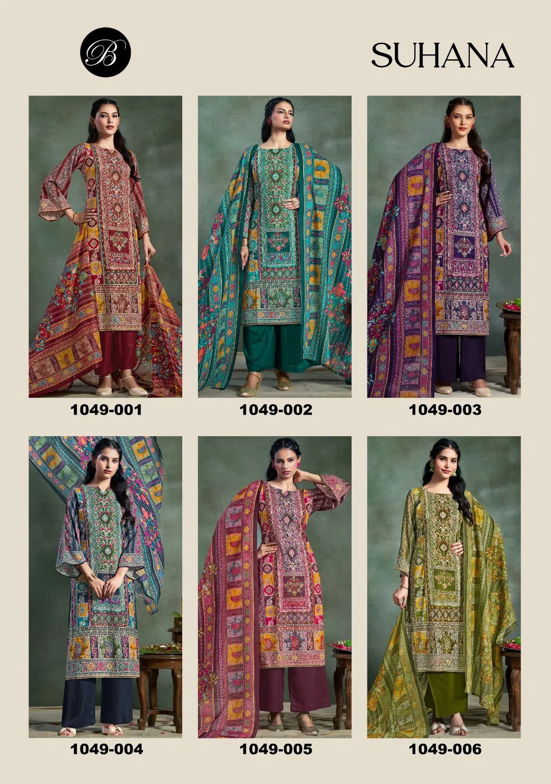 Suhana By Belliza Viscose Rayon Printed Dress Material Exporters In India