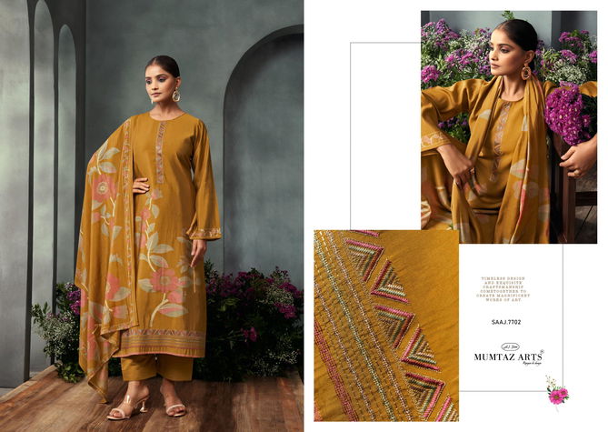 Saaj By Mumtaz Viscose Maslin Digital Dress Material Orders In India