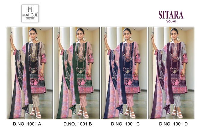 Mahgul Sitra Vol 1 By Shraddha Nx Lawn Cotton Embroidery Pakistani Suits Suppliers In India