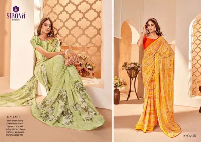 Suvali By Sirona Georgette Designer Sarees Wholesale Shop In India