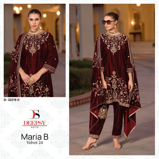 Maria B Velevt 24 By Deepsy Velevt Embroidery Pakistani Suits Exporters In India