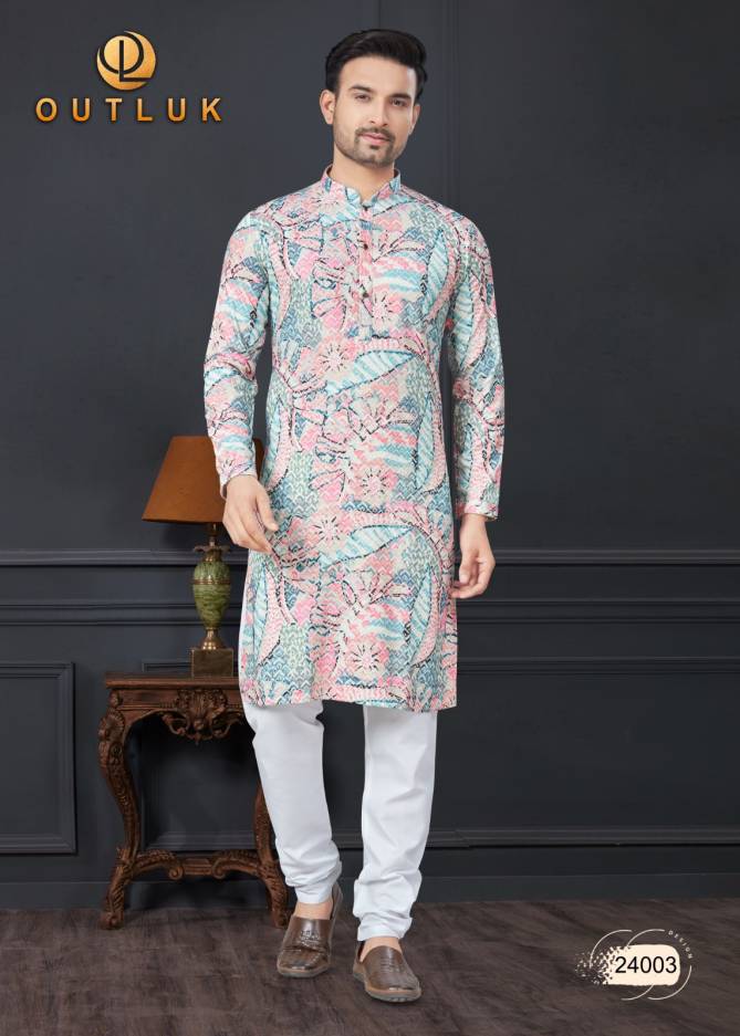 Outluk Wedding Collection Vol 24 Rayon Mens Kurta Pajama Manufacturers