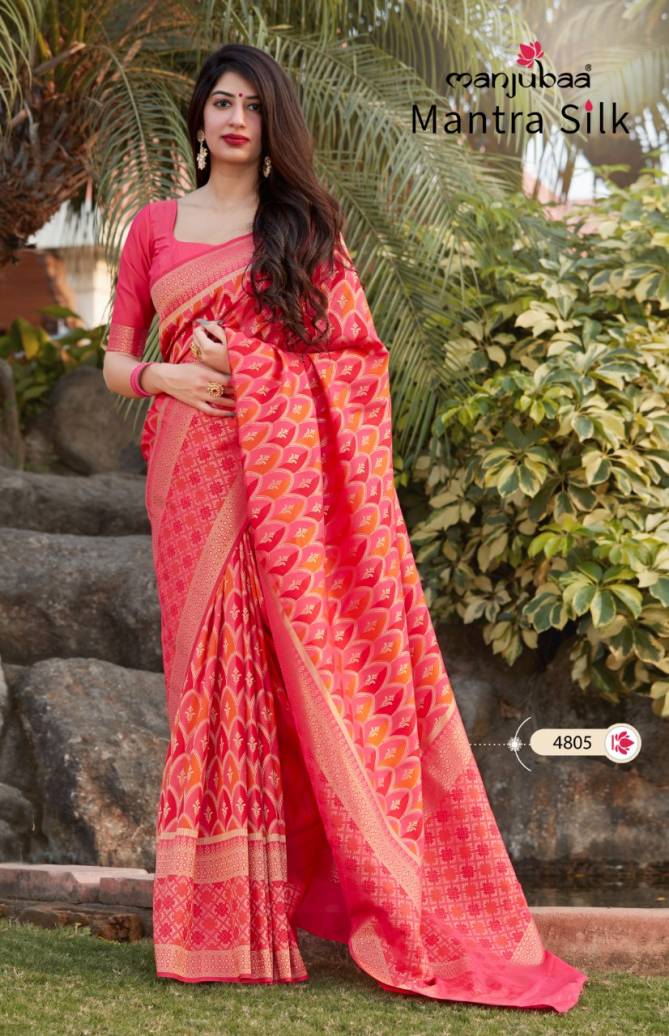 Manjubaa Mantra Silk Latest Fancy Designer Festive Wear 	Banarasi Silk Sarees Collection
