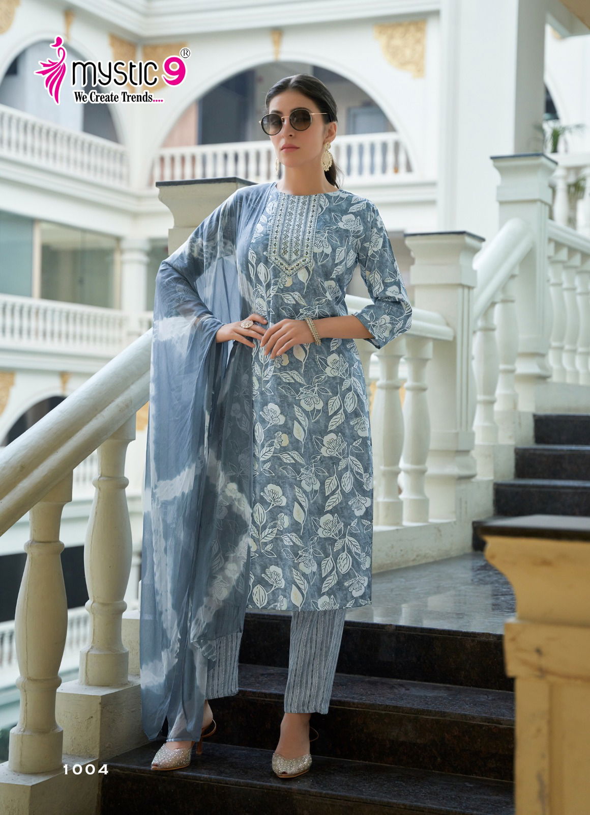 Padma Vol 1 By Mystic 9 Foil Printed Kurti With Bottom Dupatta Online Wholesale