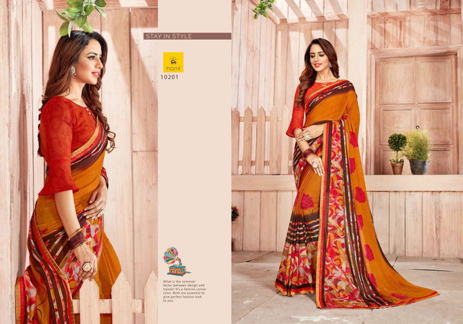 Hirva Symbol Latest Fancy Regular Wear Printed Georgette Sarees Collection 