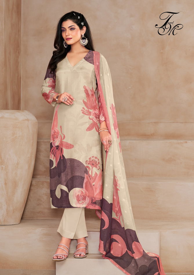 Sagarika By T&M Muslin Silk Dress Material Suppliers In Mumbai