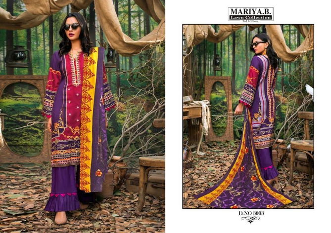 Mariya B Lawn Collection Edition 3 Latest fancy Designer Pure Lawn Cotton Karachi Dress Material Collection
