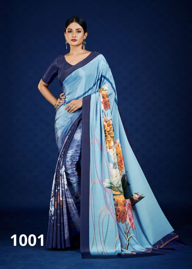 Roma By Jivora Crepe Digital Printed Casual Wear Saree Wholesale In India