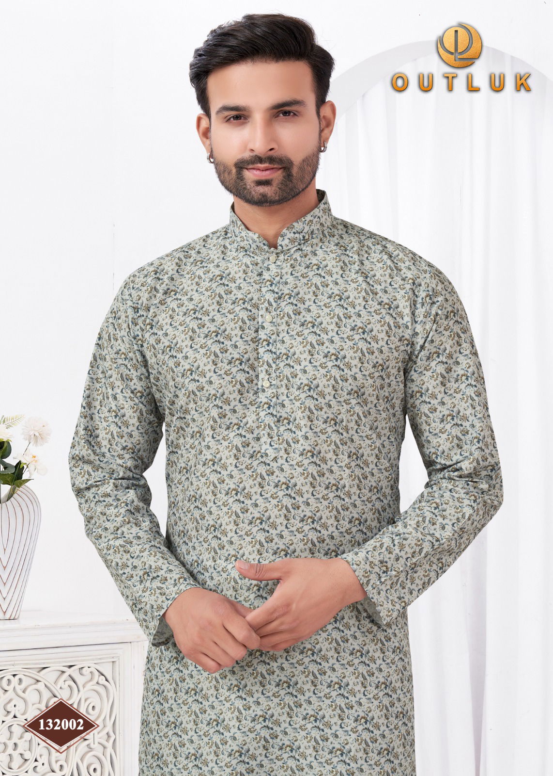 Outluk Wedding Collection Vol 132 Rayon Cotton Mens Kurta Pajama Manufacturers