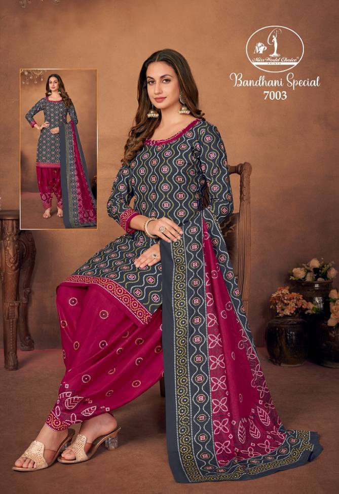 Bandhni Special Vol 7 By Miss World 7001 7010 Wholesale Dress Material In India
