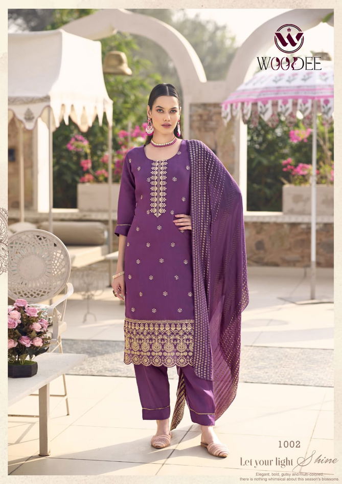 Raashi By Woodee Viscose Embroidery Kurti With Bottom Dupatta Suppliers In India