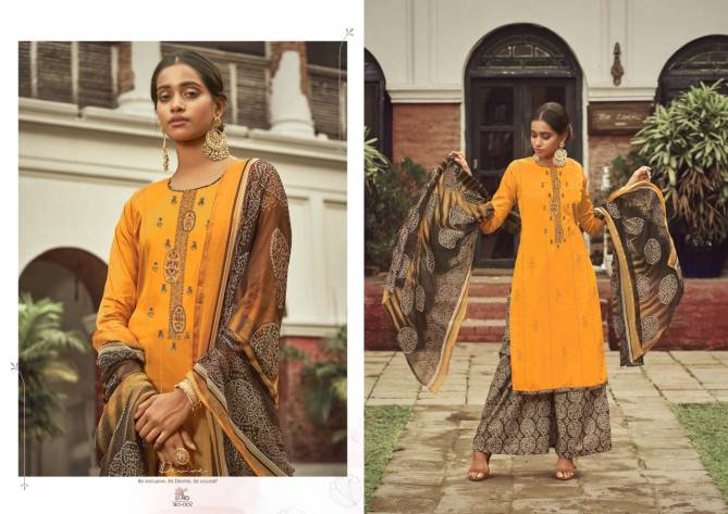 Belliza Nazar E Patiala 6 Fancy Casual wear Heavy Jam Cotton with Kashmiri Embroidery work Top With Four Side Less Nazneen dupatta Dress Material Collection 