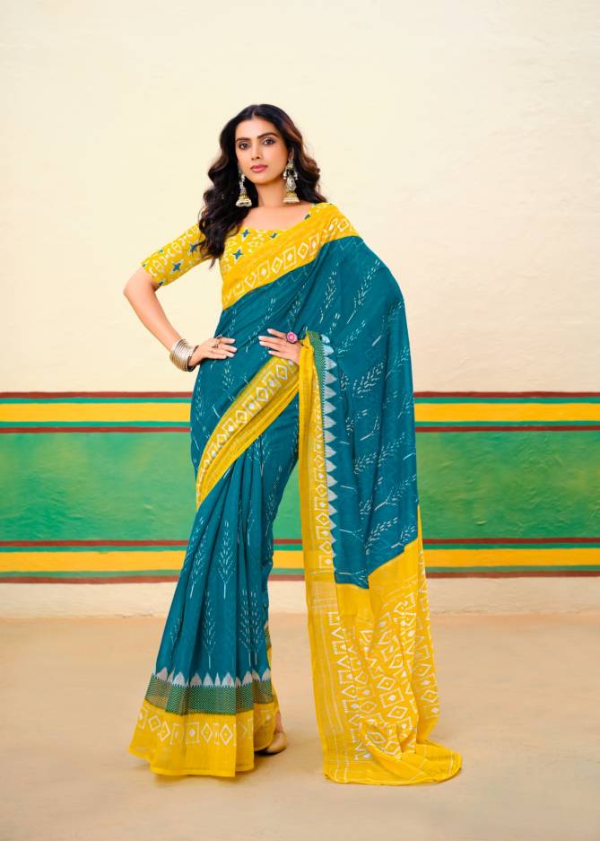 Barkha Plus 2 By Sr Mul Mul Cotton Printed Saree Exporters In India