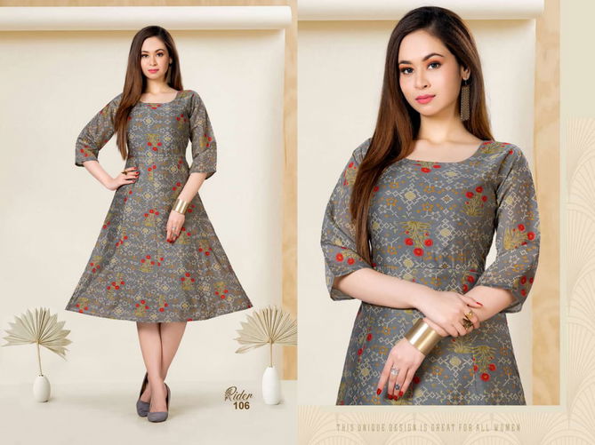 Beauty Queen Rider Ethnic Wear Silk Designer Kurti Collection