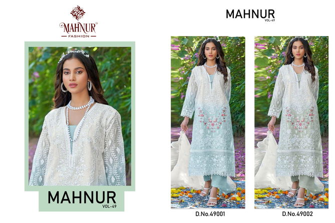 Mahnur Vol 49 Organza Wholesale Pakistani Suits Suppliers In Mumbai