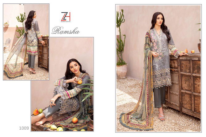 Zaura Hassan Ramsha Latest Designer Fancy Festive Wear Collection With Pure Chiffon Dupatta 