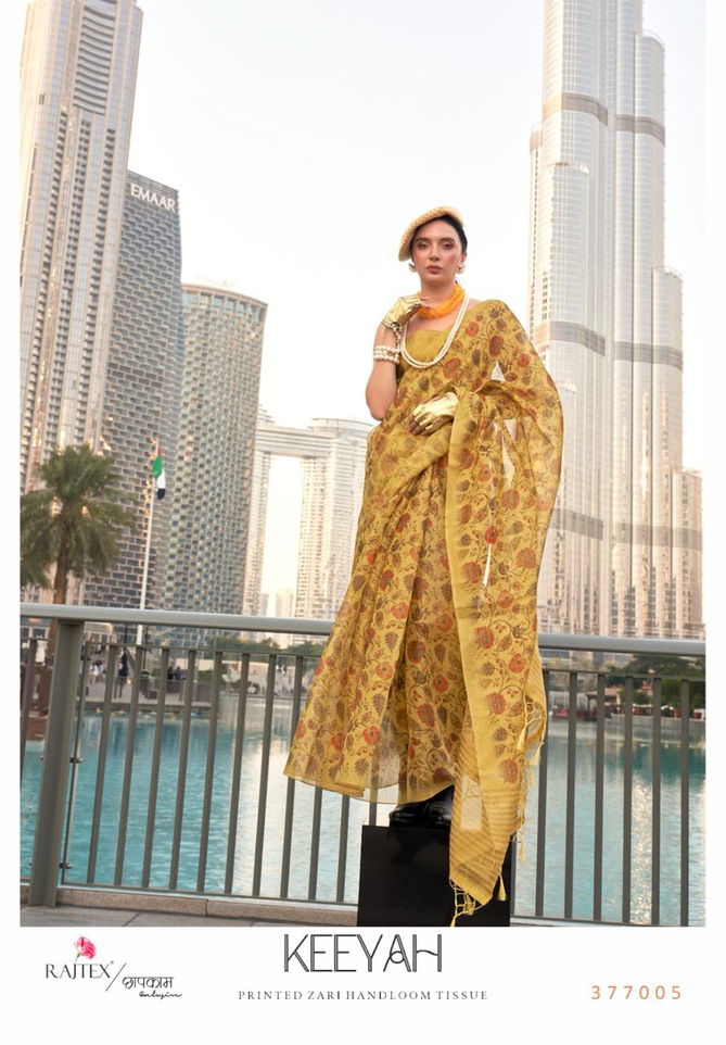 Keeyah By Rajtex Printed Zari Tissue Sarees Exporters In India