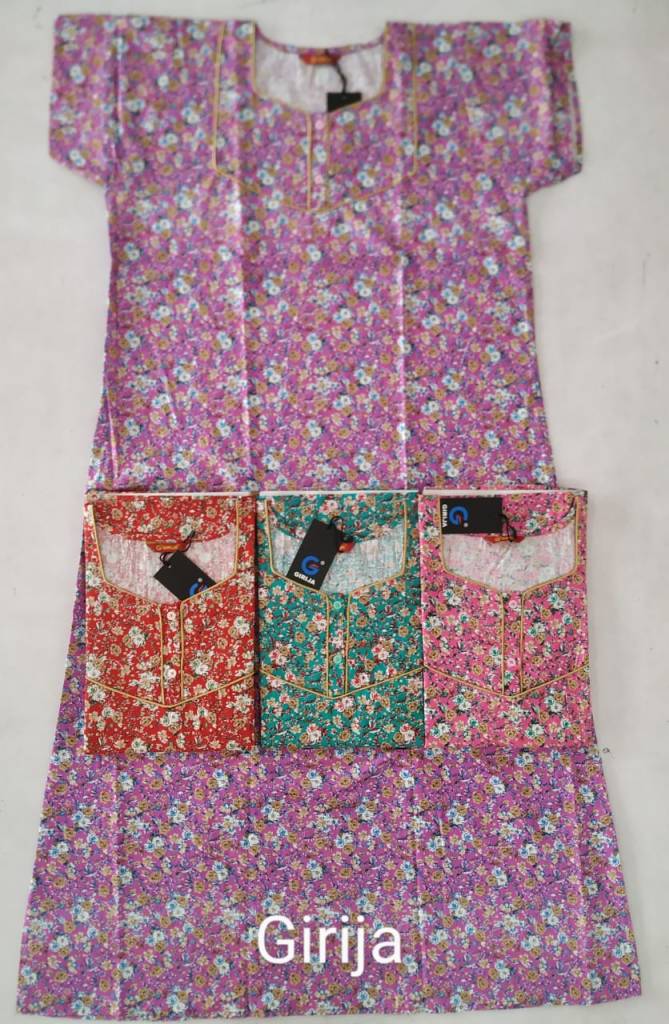 Cotton Nighty 120 Cotton Night Wear Printed Nighty Collection
