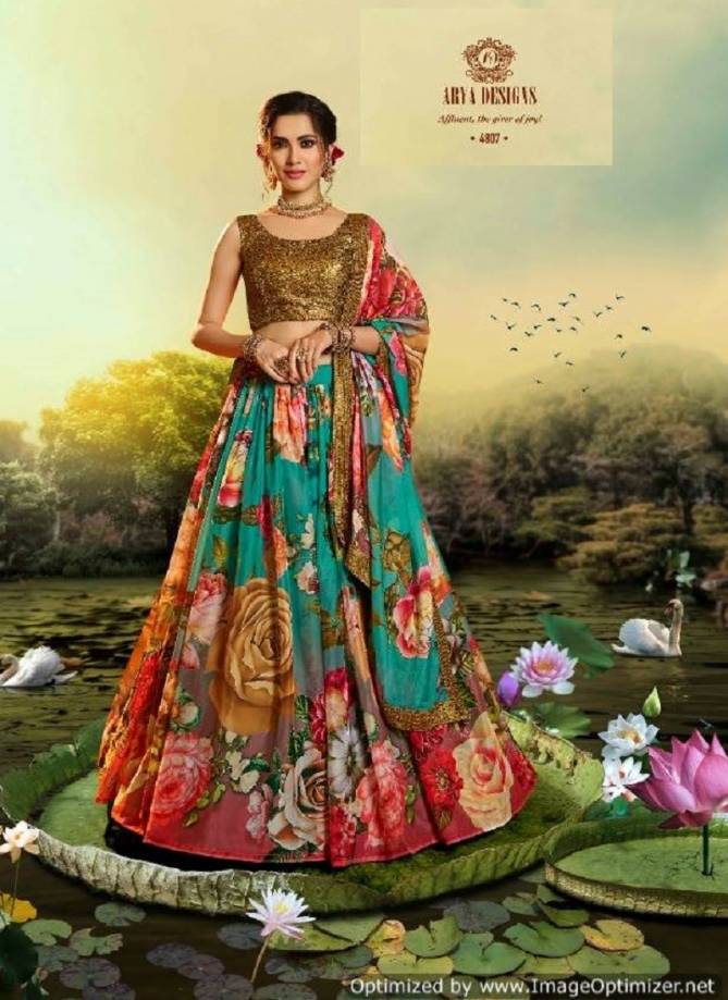 Arya Devi Latest Designer Party Wear Festive Wear Printed Sequins Work Lehenga Collection 