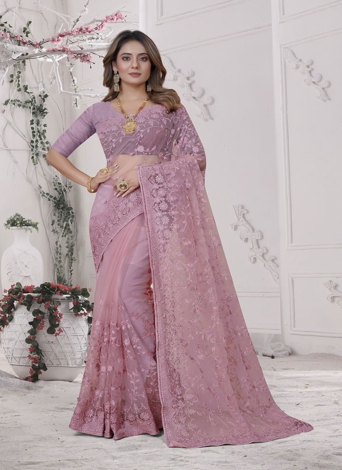 Baby Pink Colour Excellent By Utsavnari Designer Saree Catalog 1975