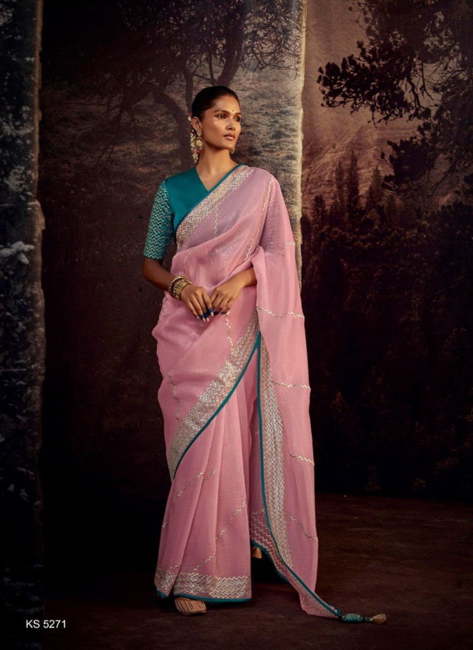 Baby Pink Colour Kajal Vol 13 By Kimora Designer Saree Catalog 5271