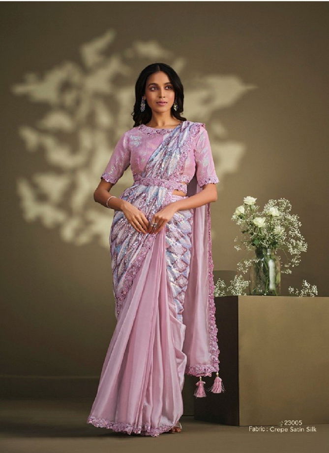 Baby Pink Colour La Belle By Mahotsav Designer Saree Catalog 23005