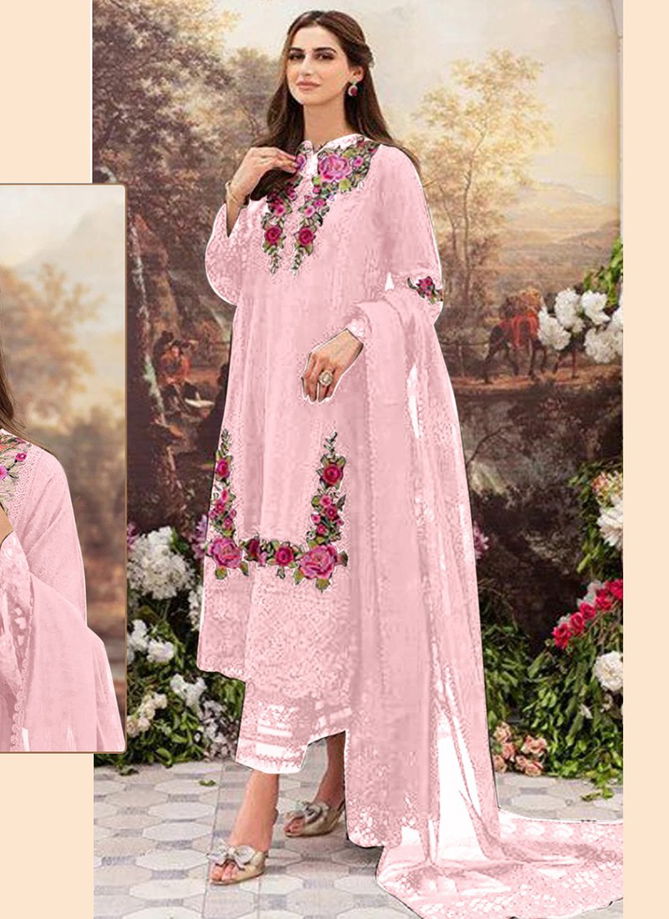 Baby Pink Colour R 528 NX Georgette Wholesale Pakistani Salwar Suit 528 J